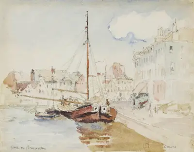 Port de Bruxelles av Camille Pissarro