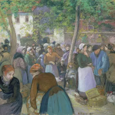Poultry Market at Gisors av Camille Pissarro