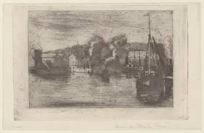 Quai de Paris, Rouen av Camille Pissarro