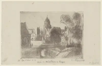 Quai des Ménétriers, à Bruges, 1894 – nr 1 av Camille Pissarro