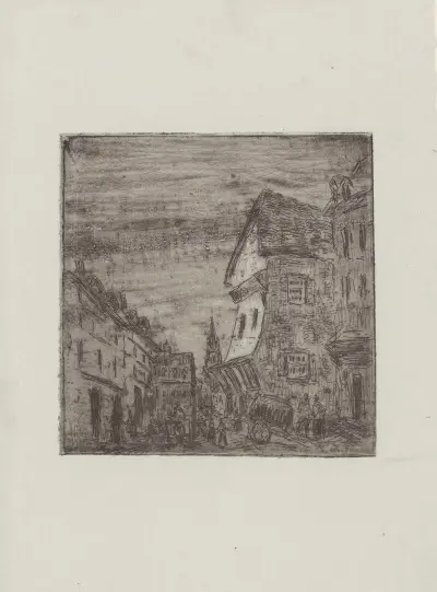 Vieille rue à Rouen rue Malpalue, 1883 – nr 2 av Camille Pissarro