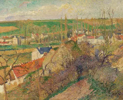 Vue Sur Le Village D’osny av Camille Pissarro