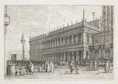 La Libreria V. (The Library, Venice) av Canaletto