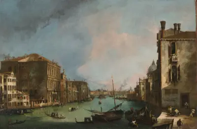 The Grand Canal in Venice with the Palazzo Corner Ca’Grande av Canaletto