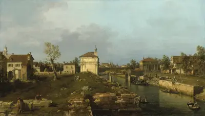 The Porta Portello,Padua av Canaletto