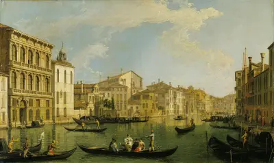 Venice, the Grand Canal from the Palazzo Flangini to San Marcuola av Canaletto