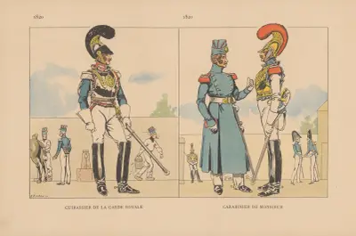 Cuirassier de la Garde Royale, Carabinier de Monsieur. 1820 av Caran d'Ache