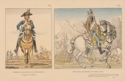 Grosse Cavalerie de la République, Hussards Chamboran en Hollande. 1795 av Caran d'Ache