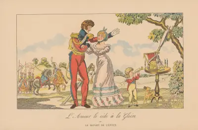 L’amour Le Cede a la Gloire Ou Le Depart de L’époux av Caran d'Ache