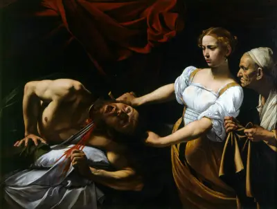 Judith beheading Holofernes, 1599 av Caravaggio