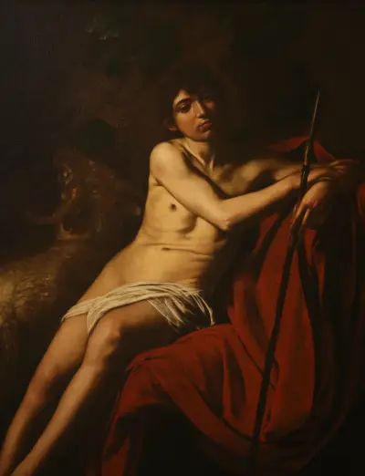 Saint John the Baptist, 1609 av Caravaggio