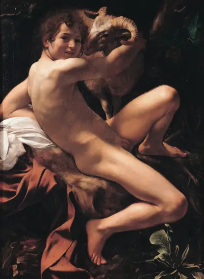 Saint John the Baptist, 1602 av Caravaggio