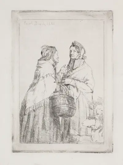 De sladrende koner av Carl Bloch