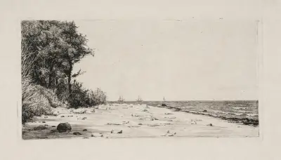 Från Sjællands nordkust Hornbækplantagen av Carl Bloch