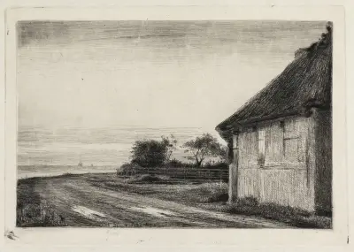 House and garden by the sea av Carl Bloch