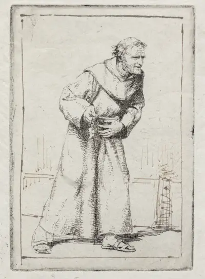 Der Mönch hat Bauchschmerzen von Carl Bloch