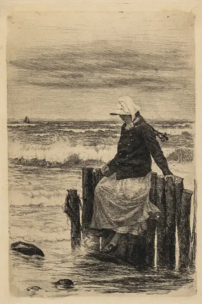 Mädchen am Fender von Carl Bloch