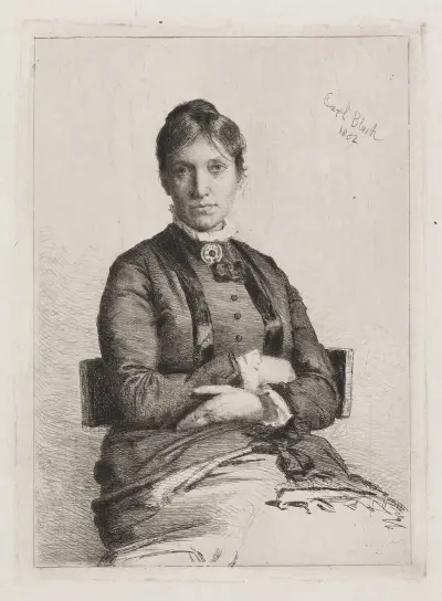 Porträtt av Alma Bloch, född Trepka av Carl Bloch