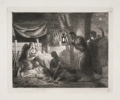 Die Anbetung der Hirten von Carl Bloch