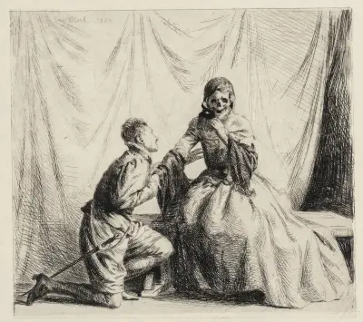The young man and Death av Carl Bloch