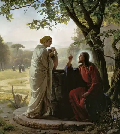 Die Frau am Brunnen von Carl Bloch