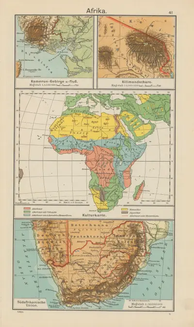 Afrika; kulturkarta av Carl Diercke