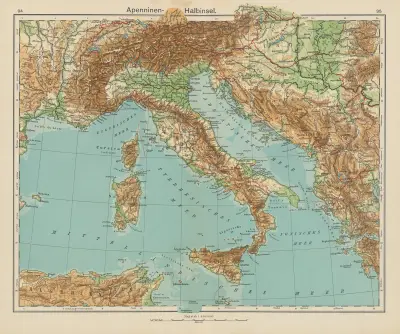 Apenninska halvön av Carl Diercke
