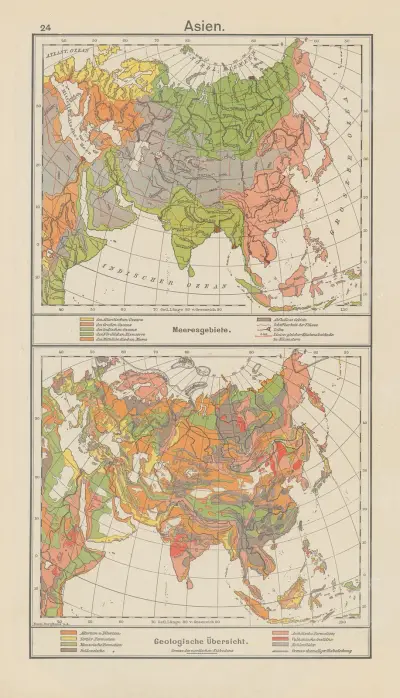 Asien; havsområden – geologisk översikt av Carl Diercke