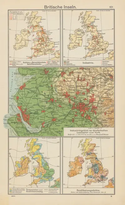 Brittiska öarna; industridistrikten i grevskapen Lancaster och York av Carl Diercke