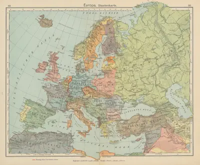 Europa; Staatenkarte av Carl Diercke