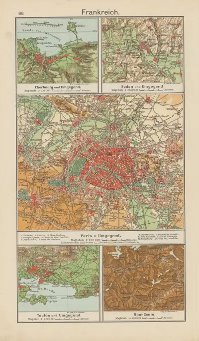 Frankreich. Seite av Carl Diercke