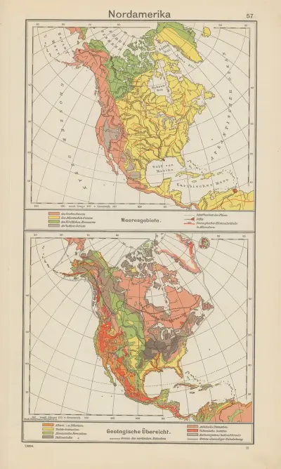 Nordamerika; havsområden — geologisk översikt av Carl Diercke