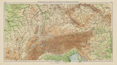 Süddeutschland, Österreich, Schweiz und östliches Frankreich – nr 1 av Carl Diercke