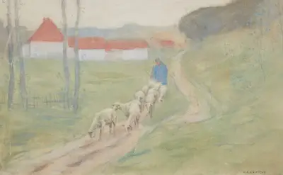 Leder fåren av Frederick Carl Frieseke
