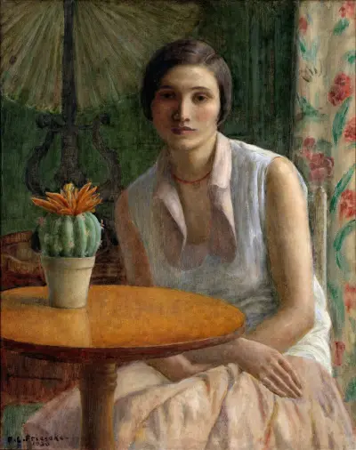 Portrait of a Woman (with Cactus) av Frederick Carl Frieseke