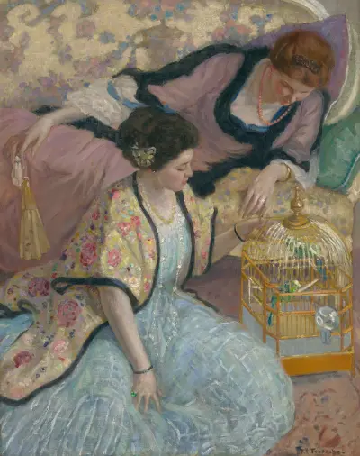 Papegojorna av Frederick Carl Frieseke