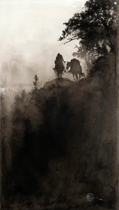 Illustration till Singoalla, 1894 – nr 1 av Carl Larsson
