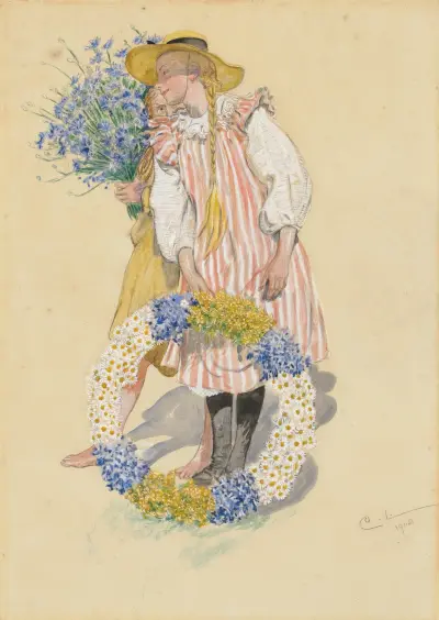 Lisbeth och Brita av Carl Larsson