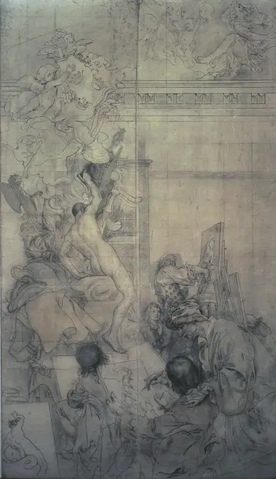 Konstakademien; Taravals teckningsskola av Carl Larsson