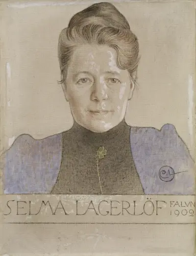 Författarinnan Selma Lagerlöf av Carl Larsson