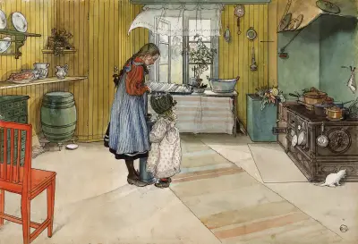 Köket av Carl Larsson