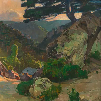 Blick in die Klausen bei Mödling av Carl Moll