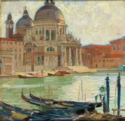 Kirche in Venedig av Carl Moll