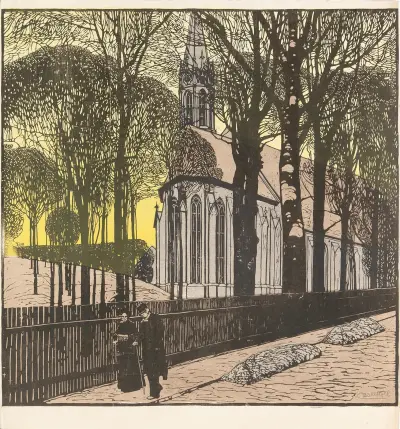 Kirche St Michael in Heiligenstadt av Carl Moll