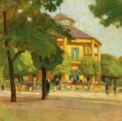 Lusthus, (Prater, Wien) av Carl Moll