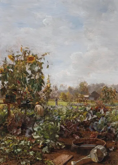 Lantlig trädgård av Carl Moll