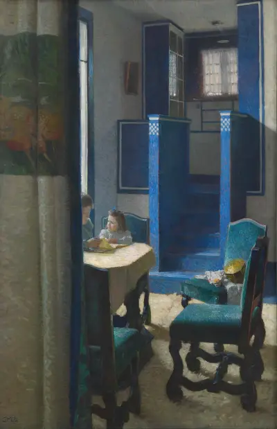 Salon im Haus auf der Hohen Warte av Carl Moll