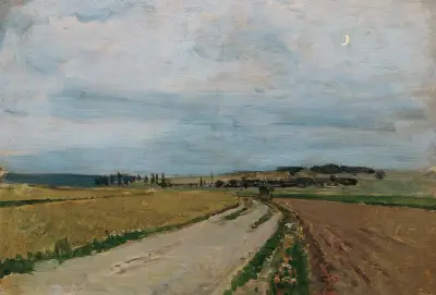 Stämningsstudie kväll, Michelhausen (Plankenberg) av Carl Moll