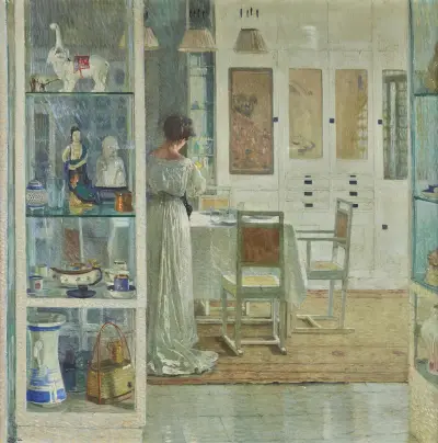 Weißes Interieur (White Interior) av Carl Moll
