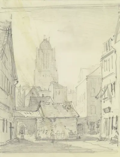 Die Fleischgasse in Frankfurt am Main av Carl Morgenstern
